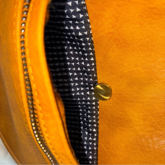 Round Tan Leather Crossbody Bag - Picture 14 of 15